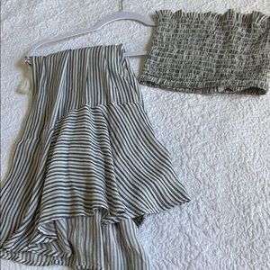 Striped Maxi Dress Set